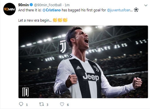 Truyền thông bùng nổ với bàn thắng đầu tiên của Ronaldo - Bóng Đá