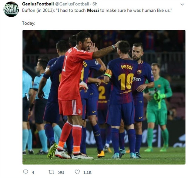Đã hạ gục Buffon, hãy trao ngay quả bóng vàng cho Messi - Bóng Đá