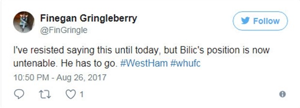 West Ham rơi tự do, CĐV đồng loạt yêu cầu Bilic từ chức - Bóng Đá