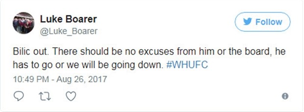 West Ham rơi tự do, CĐV đồng loạt yêu cầu Bilic từ chức - Bóng Đá