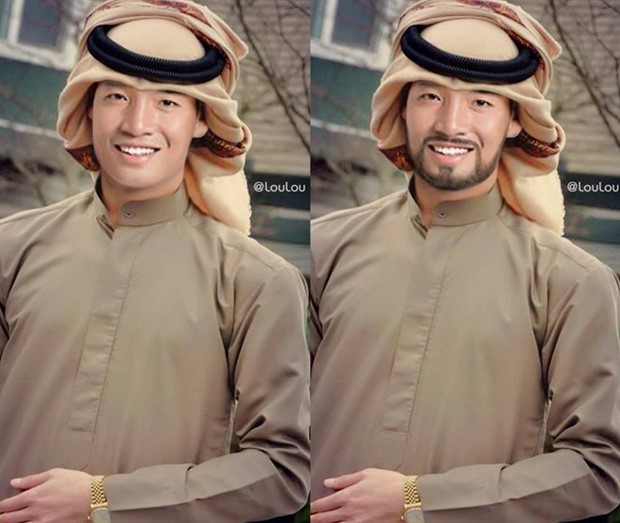 Dàn tuyển thủ Việt Nam hóa “soái ca xứ Ả Rập” - Bóng Đá