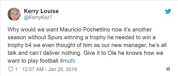 Tottenham gặp hạn, fan Man Utd 'dìm hàng' Pochettino  - Bóng Đá