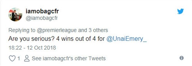 Toàn thắng cả tháng, tại sao Emery không giành giải thưởng? - Bóng Đá