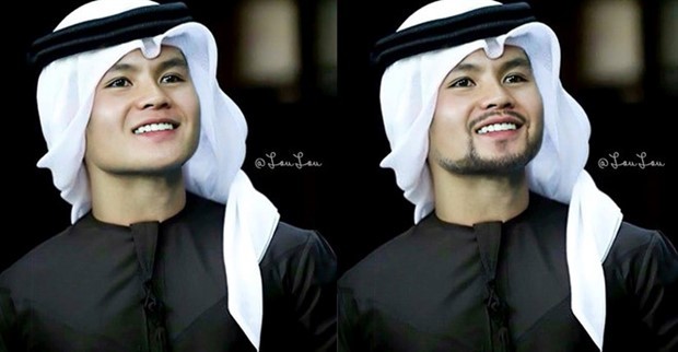 Dàn tuyển thủ Việt Nam hóa “soái ca xứ Ả Rập” - Bóng Đá