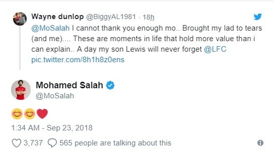 Salah tặng áo khiến fan Liverpool bật khóc - Bóng Đá