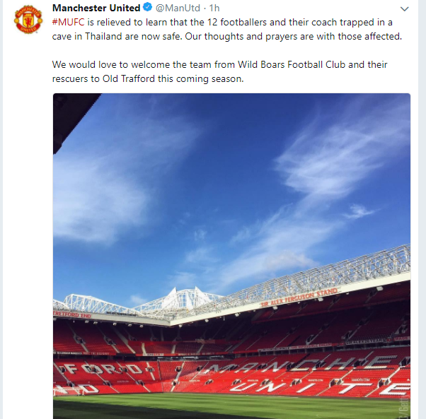 MU gửi lời mời đội bóng nhí Thái Lan đến sân Old Trafford - Bóng Đá