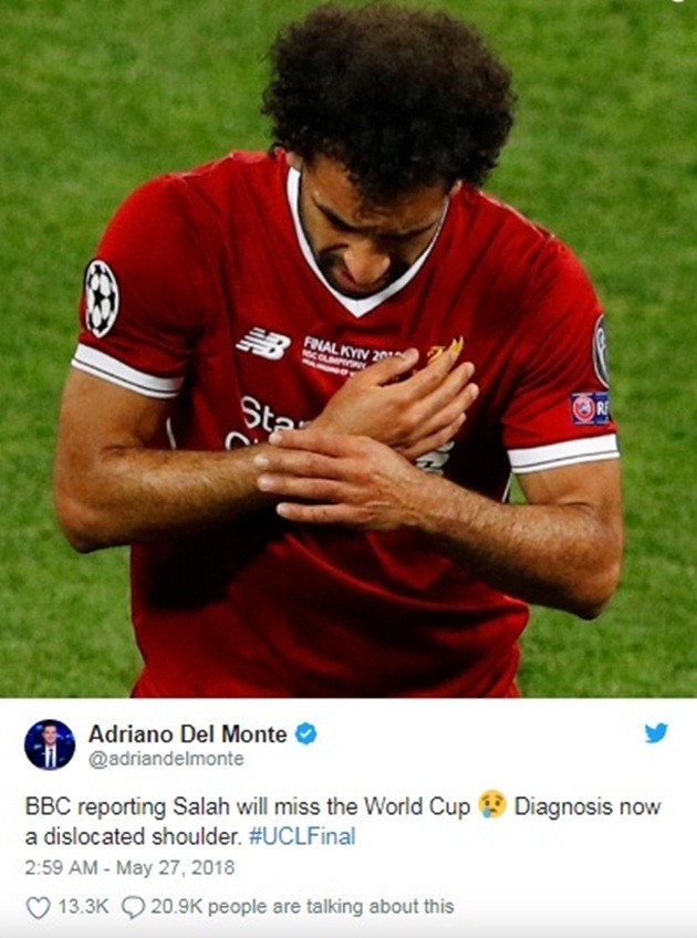 Nóng: Salah có thể chia tay World Cup sau pha triệt hạ của Ramos - Bóng Đá