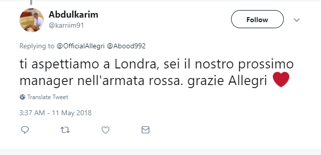 Fan Arsenal mời gọi Allegri về ghế nóng - Bóng Đá