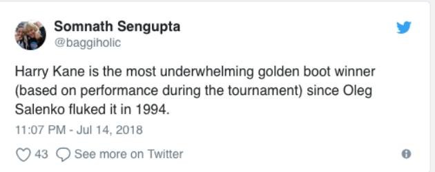 'Chiếc giày vàng World Cup vô dụng nhất trong lịch sử' - Bóng Đá