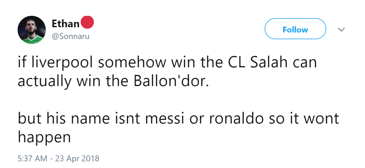 Có vô địch Champions League thì Salah cũng thể giành QBV - Bóng Đá