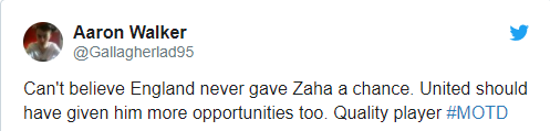 Zaha tỏa sáng, các CĐV Manchester cảm thấy tiếc nuối - Bóng Đá