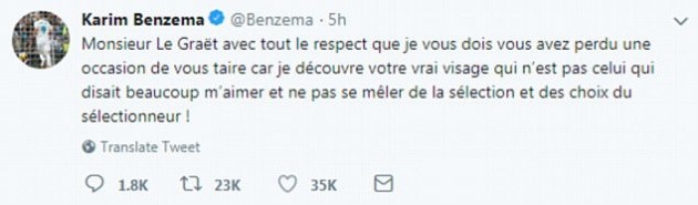 Karim Benzema chỉ trích thằng mặt Chủ tịch LĐBĐ Pháp - Bóng Đá