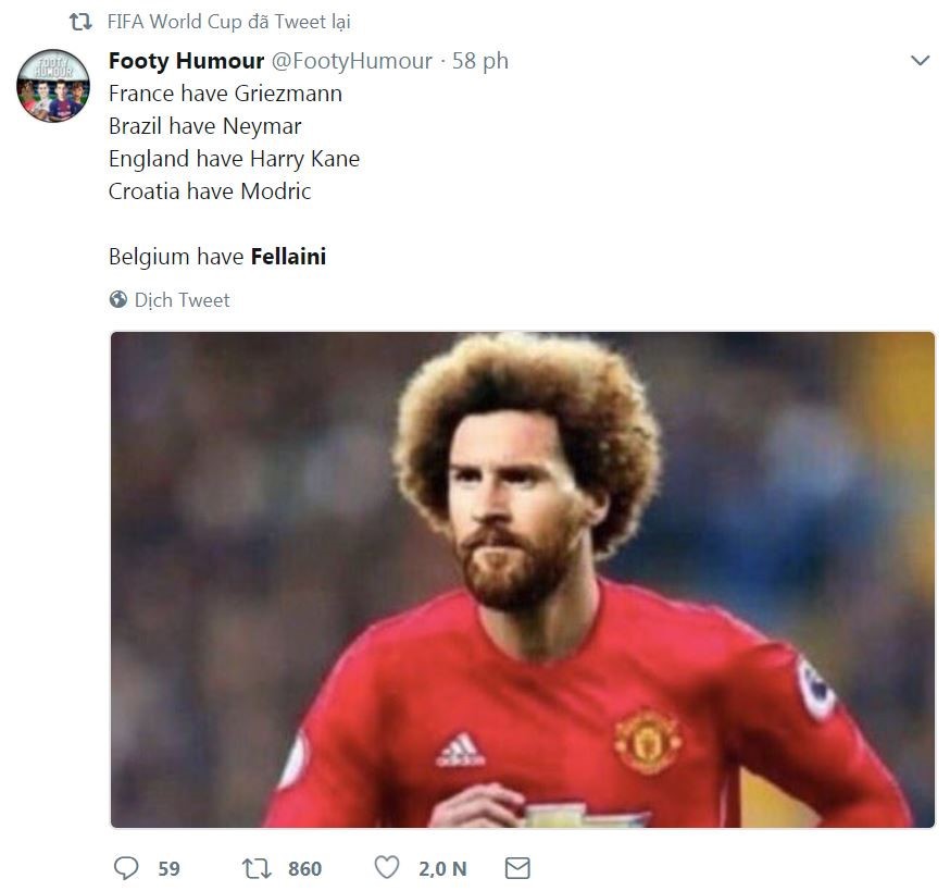 CĐV phát cuồng với Fellaini sau màn ngược dòng của tuyển Bỉ - Bóng Đá