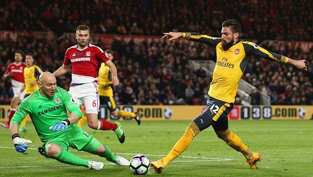 Thắng nhọc Middlesbrough, Pháo thủ lại mơ về top 4 - Bóng Đá