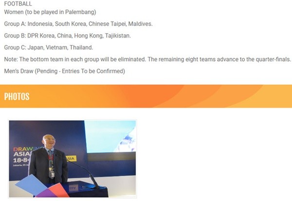 AFC không can thiệp vào quyết định bốc thăm lại ASIAD 2018 - Bóng Đá