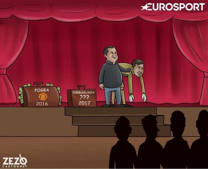 Biếm họa: Donnarumma hám tiền vì Raiola - Bóng Đá