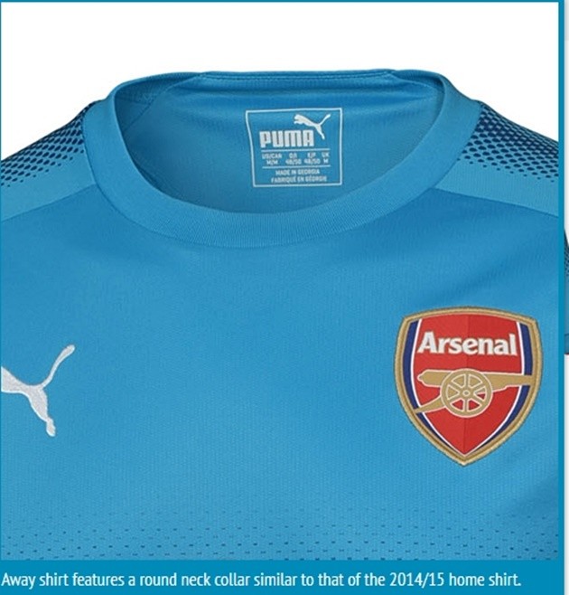 Arsenal công bố áo đấu sân khách  - Bóng Đá