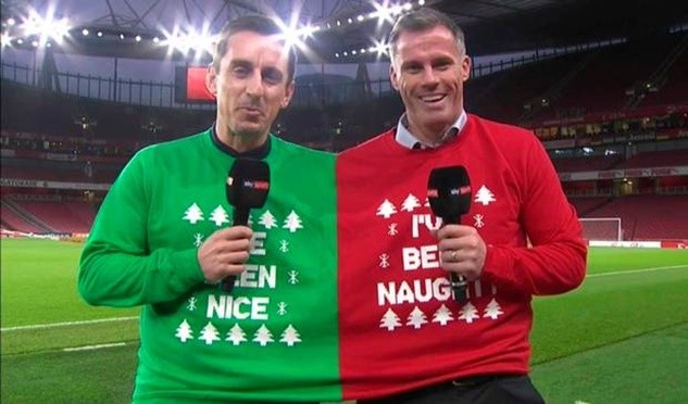 Neville thua độ Carragher, phải mặc áo Liverpool - Bóng Đá