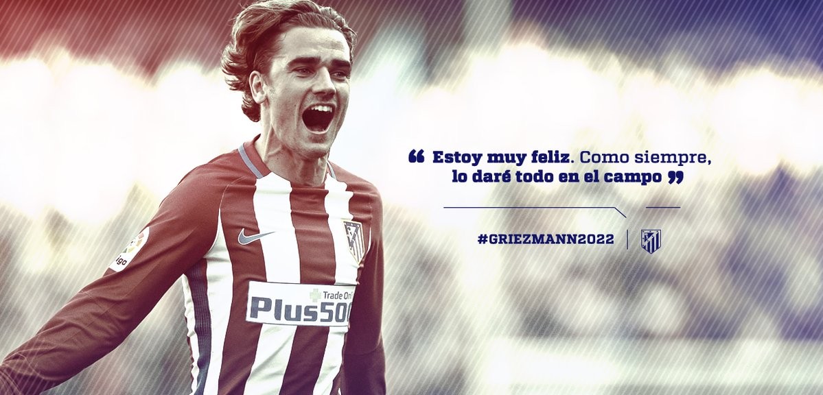 CHÍNH THỨC: Griezmann ký hợp đồng mới với Atletico Madrid - Bóng Đá