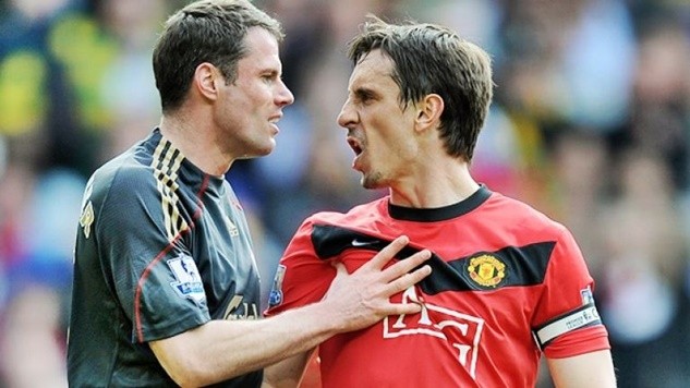 Neville thua độ Carragher, phải mặc áo Liverpool - Bóng Đá