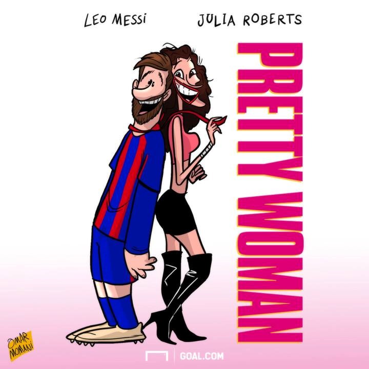Biếm họa Messi mồm đầy máu, đứng cắm cờ ngạo nghễ trên đầu Real - Bóng Đá