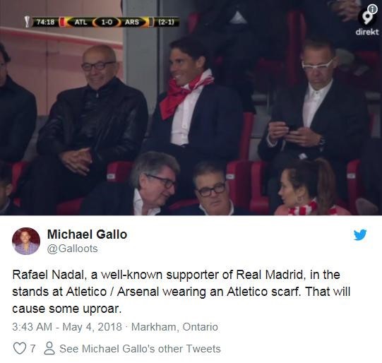 Cổ vũ Atletico, Rafael Nadal bị fan Real gọi là 'rắn độc' - Bóng Đá