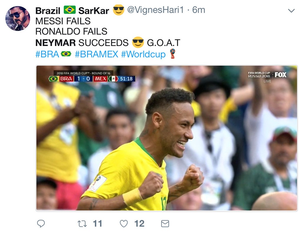 Số bàn thắng tại vòng knock-out của Neymar 'ăn đứt' Messi và Ronaldo - Bóng Đá