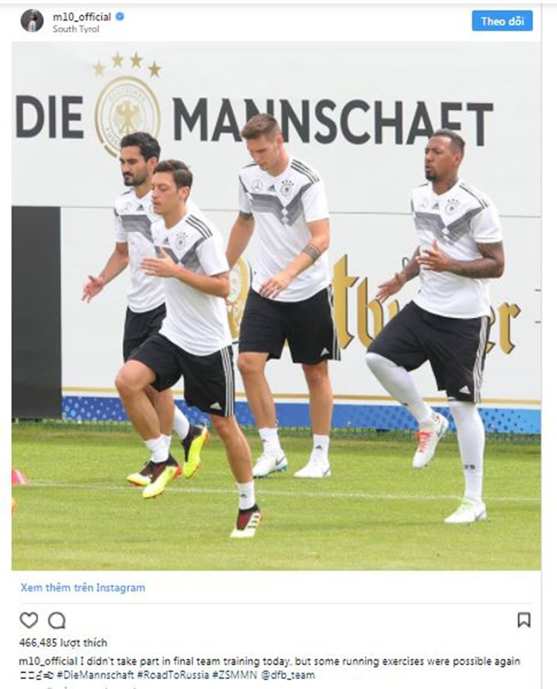 Tuyển Đức nhận tin vui về Ozil - Bóng Đá