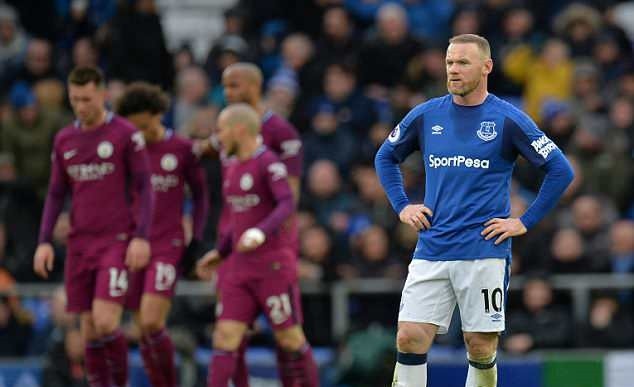 Rooney thẫn thờ nhìn Everton bị Man City hành hạ - Bóng Đá