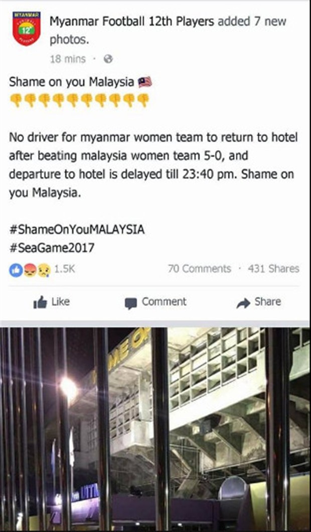 Cộng động đồng loạt chỉ trích những 'trò bẩn' của chủ nhà Malaysia - Bóng Đá
