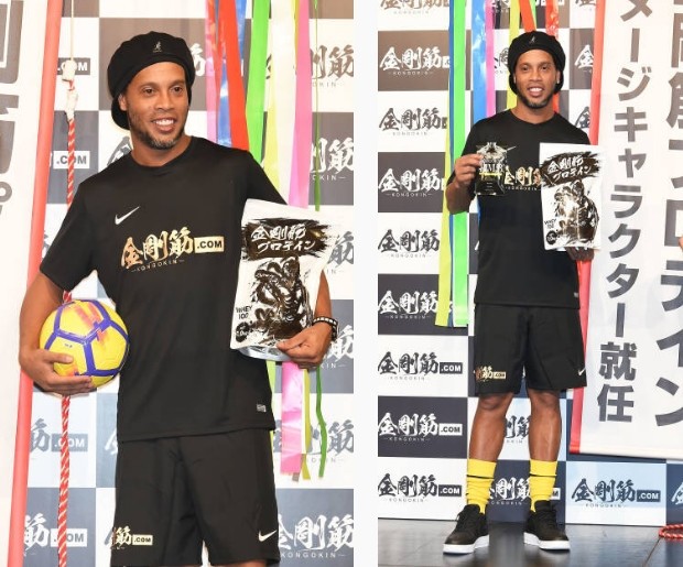Ronaldinho lộ vẻ già nua khi xuất hiện trên đất Nhật - Bóng Đá