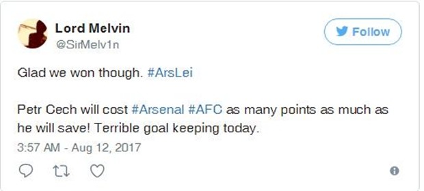 Fan Arsenal đòi tống cổ Cech sau màn xuất quân tệ hại - Bóng Đá