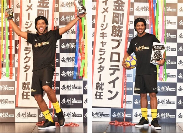 Ronaldinho lộ vẻ già nua khi xuất hiện trên đất Nhật - Bóng Đá