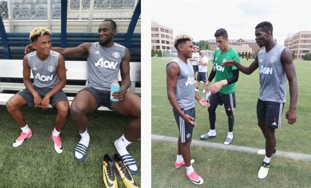 Young và De Gea như tri kỷ trên sân tập của Man Utd - Bóng Đá