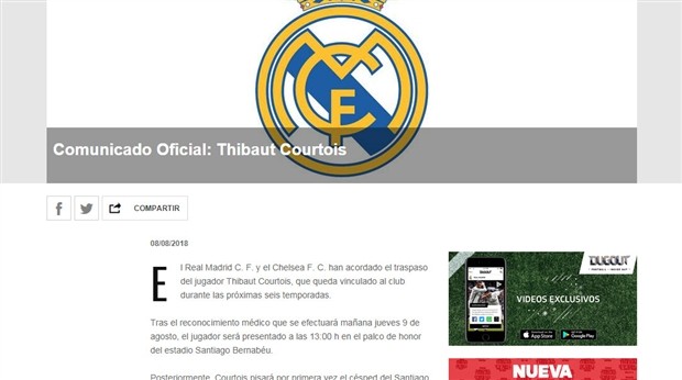 Chùm ảnh courtois tới Real - Bóng Đá