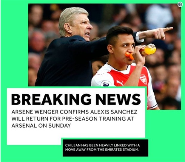 Fan Arsenal nói gì về khi Sanchez bị 'bệnh'? - Bóng Đá
