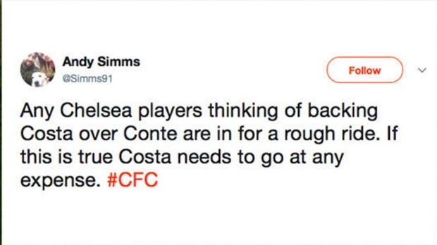 Fan Chelsea 'nội chiến' vì khả năng Costa trở lại - Bóng Đá