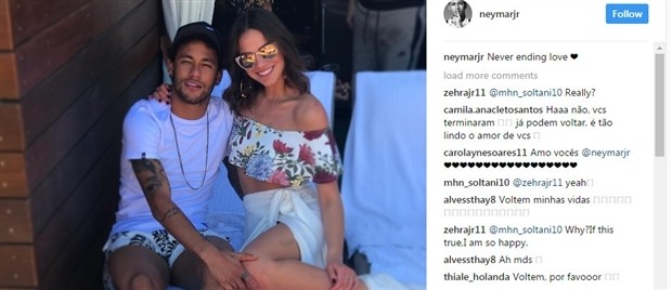 1 tuần hậu chia tay, Neymar và Bruna lại tình trong biển tình - Bóng Đá