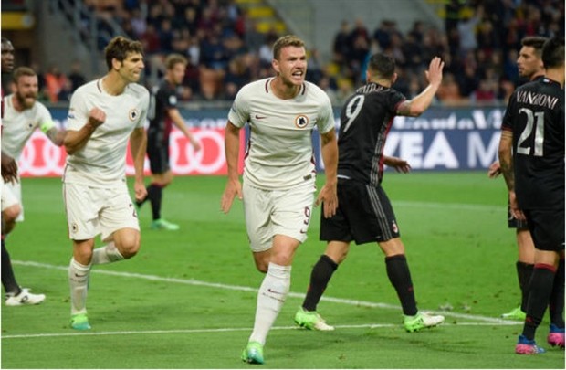 Dzeko tỏa sáng, Roma nhấn chìm Milan ngay tại San Siro - Bóng Đá