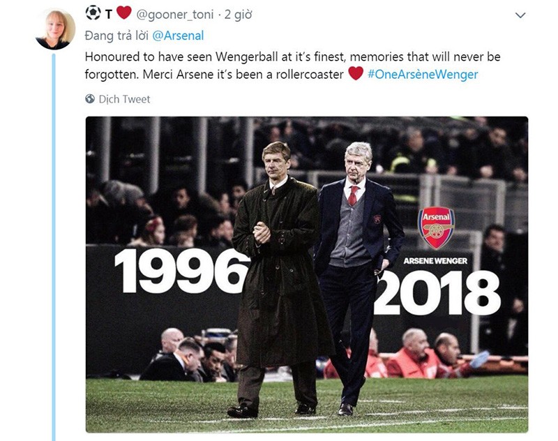 Khoảnh khắc HLV Wenger cúi chào CĐV Arsenal lần cuối gây xúc động - Bóng Đá