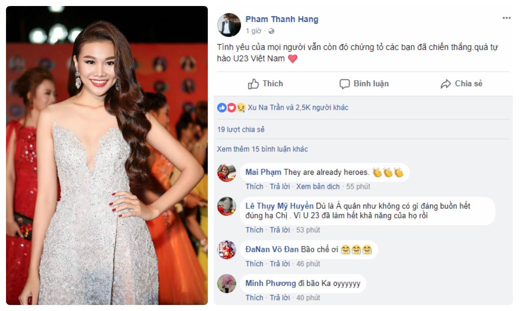 Các mỹ nhân Việt thay nhau an ủi U23 Việt Nam - Bóng Đá