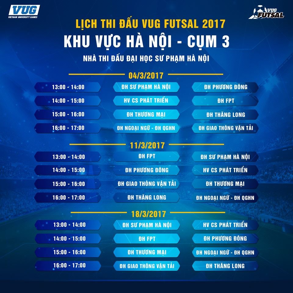 Futsal VUG 2017: “Nóng hừng hực” ngay từ vòng bảng - Bóng Đá