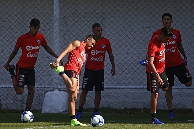 sanchez tập luyện cùng chile - Bóng Đá