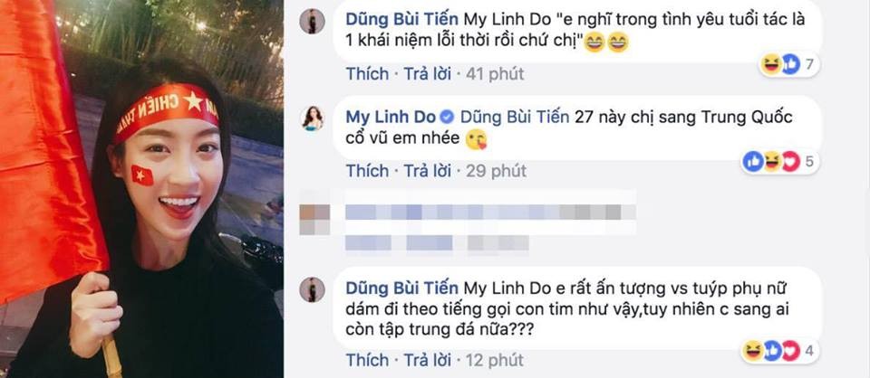 Được hoa hậu 'thả thính', Tiến Dũng cũng xuôi theo chiều gió - Bóng Đá