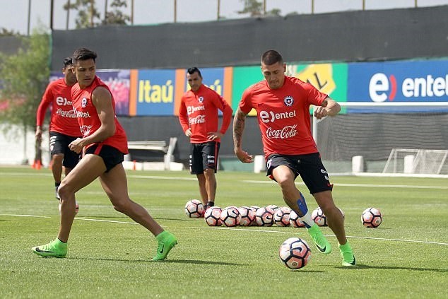 sanchez tập luyện cùng chile - Bóng Đá