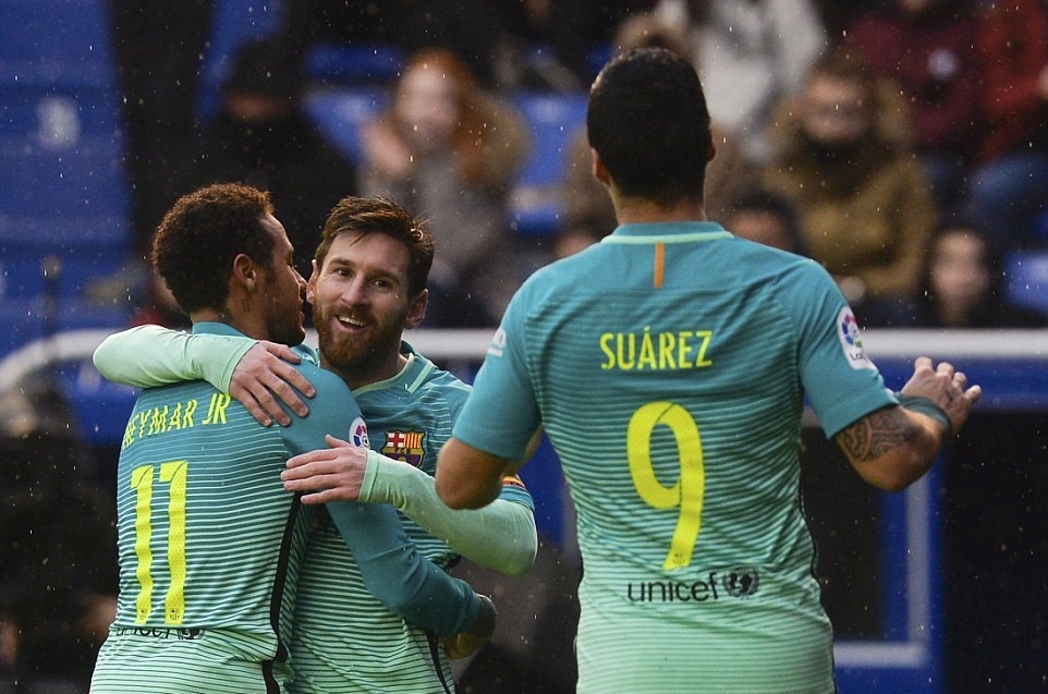 Chơi vơi trong cơn mưa, Barca may mắn có được 1 điểm trên sân Espanyol - Bóng Đá