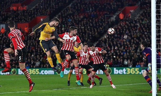 Southampton bị Pháo thủ bắn tơi tả - Bóng Đá
