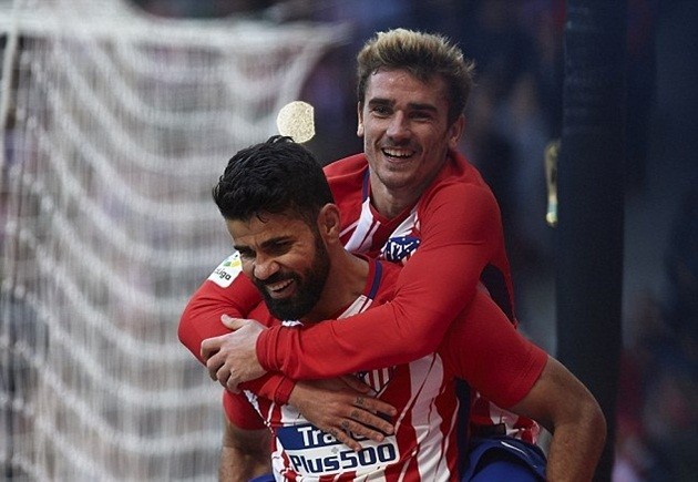 Diego Costa lại ghi bàn, Atletico Madrid tái lập khoảng cách 7 điểm với Barca - Bóng Đá