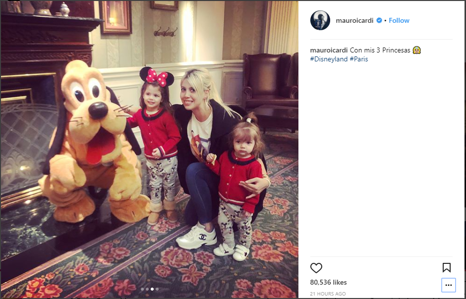 Không lên tuyển, Icardi tranh thủ thăm Disneyland - Bóng Đá