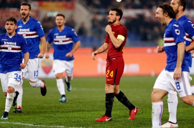 Sút hỏng 11m, Roma trả giá đắt trước Sampdoria  - Bóng Đá
